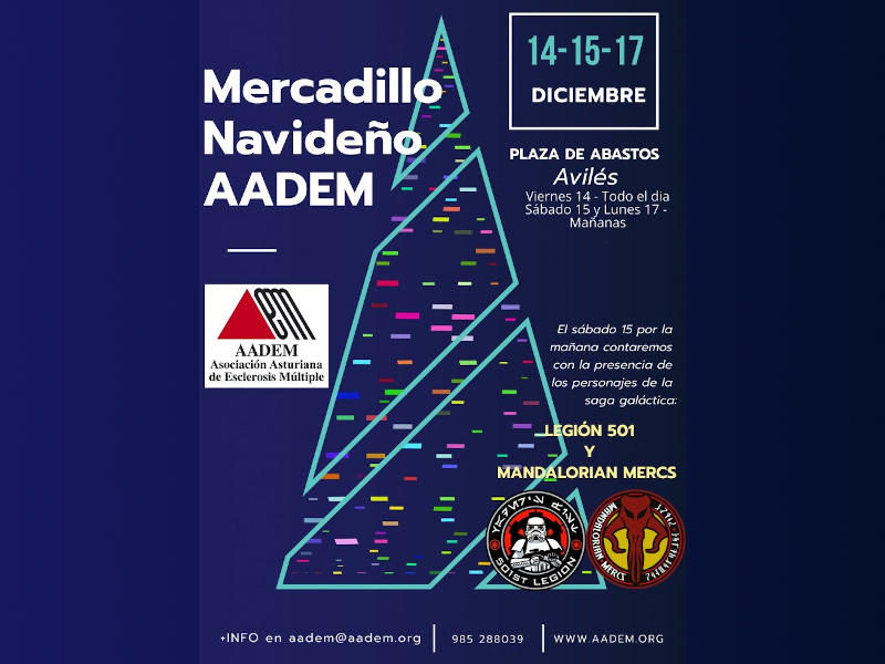 Cartel anunciados mercadillo navideño