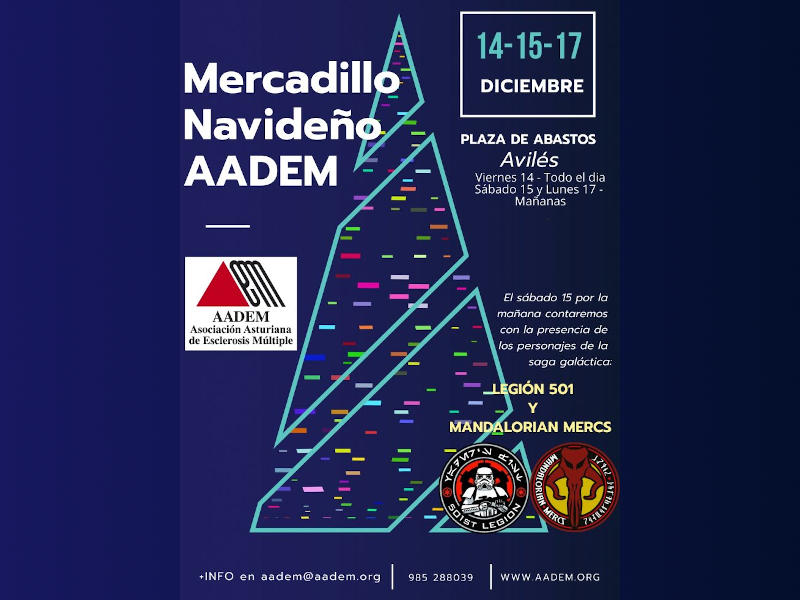 Cartel anunciados mercadillo navideño