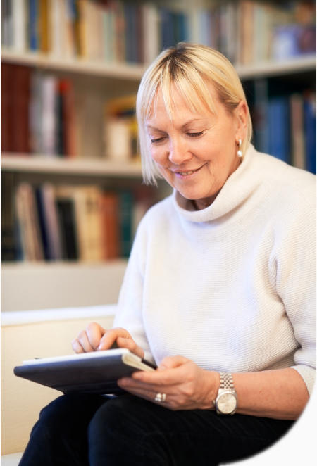 Mujer con tablet