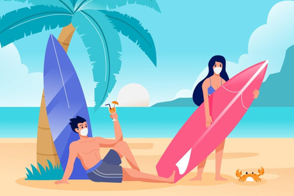 Escena de playa