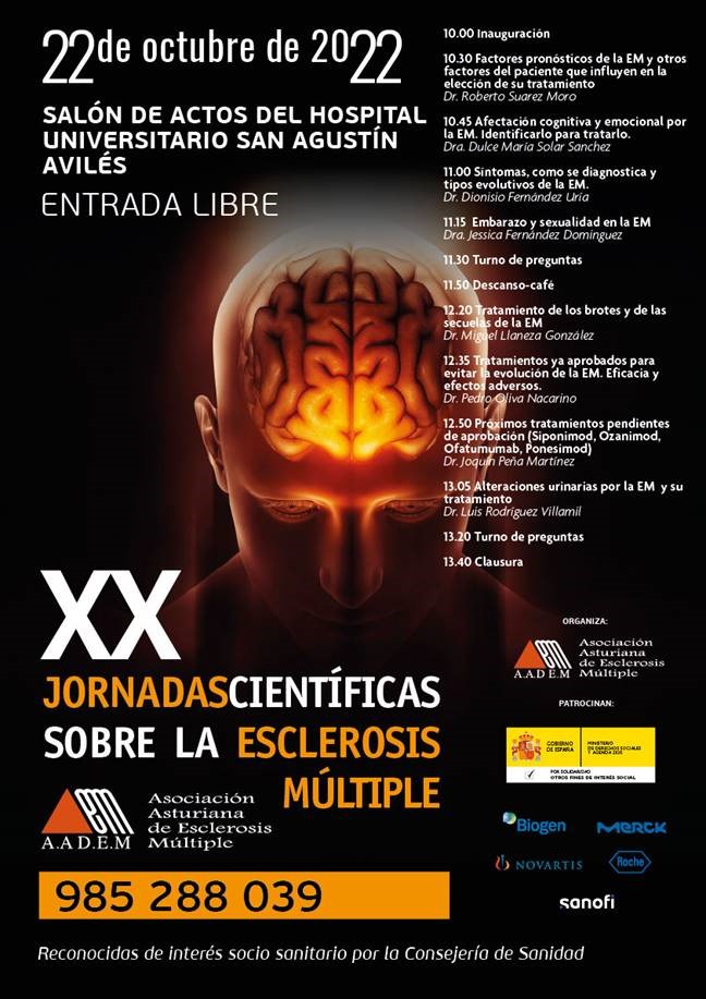 Cartel XX Jornadas Científicas sobre la Esclerosis Múltiple
